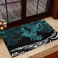 New Zealand Sulphur-crested Cockatoo Rubber Doormat Aotearoa Maori Mix Paua Shell LT14 - Polynesian Pride