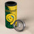 Malampa Province 4 in 1 Can Cooler Tumbler Vanuatu Pattern Map With Plumeria Flag Color
