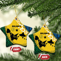 Malampa Province Ceramic Ornament Vanuatu Map - Plumeria Flag Color