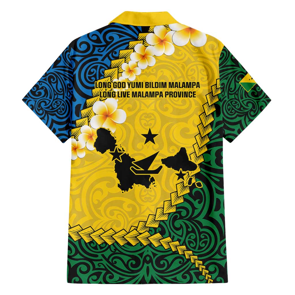 Malampa Province Family Matching Long Sleeve Bodycon Dress and Hawaiian Shirt Vanuatu Map - Plumeria Flag Color