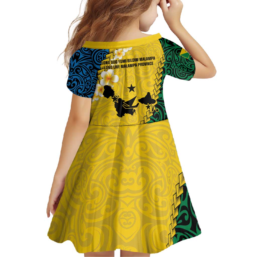Malampa Province Family Matching Summer Maxi Dress and Hawaiian Shirt Vanuatu Map - Plumeria Flag Color