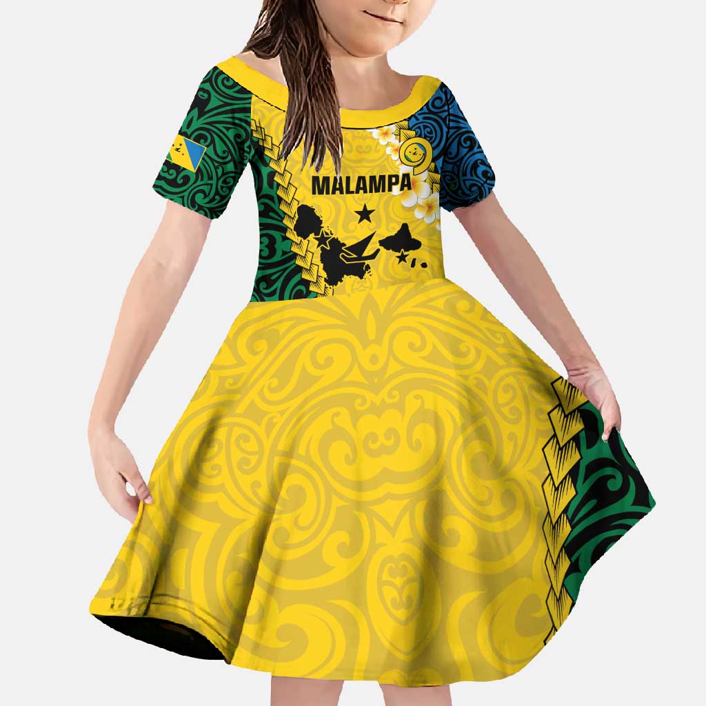 Malampa Province Family Matching Tank Maxi Dress and Hawaiian Shirt Vanuatu Map - Plumeria Flag Color