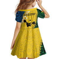 Malampa Province Family Matching Tank Maxi Dress and Hawaiian Shirt Vanuatu Map - Plumeria Flag Color