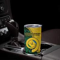 Malampa Province Tumbler Cup Vanuatu Pattern Map With Plumeria Flag Color