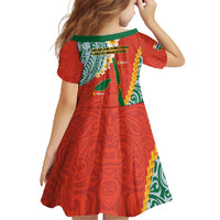 Penama Province Family Matching Summer Maxi Dress and Hawaiian Shirt Vanuatu Map - Plumeria Flag Color