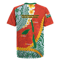 Penama Province Rugby Jersey Vanuatu Map - Plumeria Flag Color