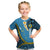 Sanma Province Kid T Shirt Vanuatu Pattern Myna Bird - Plumeria Flag Color