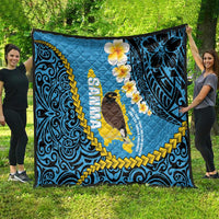 Sanma Province Quilt Vanuatu Pattern Myna Bird - Plumeria Flag Color LT14 - Polynesian Pride