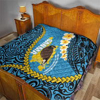Sanma Province Quilt Vanuatu Pattern Myna Bird - Plumeria Flag Color LT14 - Polynesian Pride