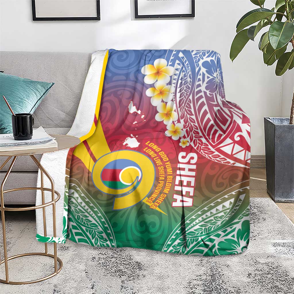 Shefa Province Blanket Vanuatu Pattern Map - Plumeria Flag Color