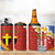 Tafea Province 4 in 1 Can Cooler Tumbler Vanuatu Pattern Map With Plumeria Flag Color