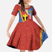 Tafea Province Family Matching Summer Maxi Dress and Hawaiian Shirt Vanuatu Pattern Map - Plumeria Flag Color