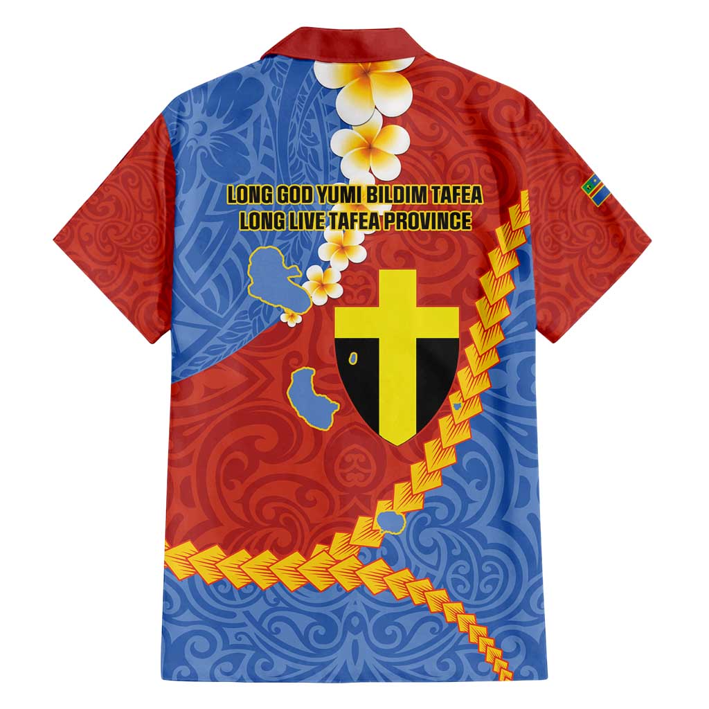 Tafea Province Family Matching Tank Maxi Dress and Hawaiian Shirt Vanuatu Pattern Map - Plumeria Flag Color