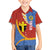 Tafea Province Kid Hawaiian Shirt Vanuatu Pattern Map - Plumeria Flag Color