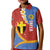 Tafea Province Kid Polo Shirt Vanuatu Pattern Map - Plumeria Flag Color