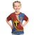 Tafea Province Kid T Shirt Vanuatu Pattern Map - Plumeria Flag Color