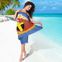 Tafea Province Sarong Vanuatu Pattern Map - Plumeria Flag Color