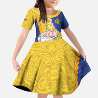 Torba Province Family Matching Summer Maxi Dress and Hawaiian Shirt Vanuatu Pattern Crocodile - Plumeria Flag Color