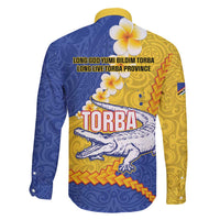 Torba Province Family Matching Tank Maxi Dress and Hawaiian Shirt Vanuatu Pattern Crocodile - Plumeria Flag Color