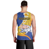 Torba Province Men Tank Top Vanuatu Pattern Crocodile - Plumeria Flag Color