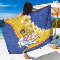 Torba Province Sarong Vanuatu Pattern Crocodile - Plumeria Flag Color