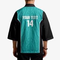 Custom New Zealand Stingray Oztag Kimono Tag Rugby Maori Pattern Teal Version LT14 - Polynesian Pride