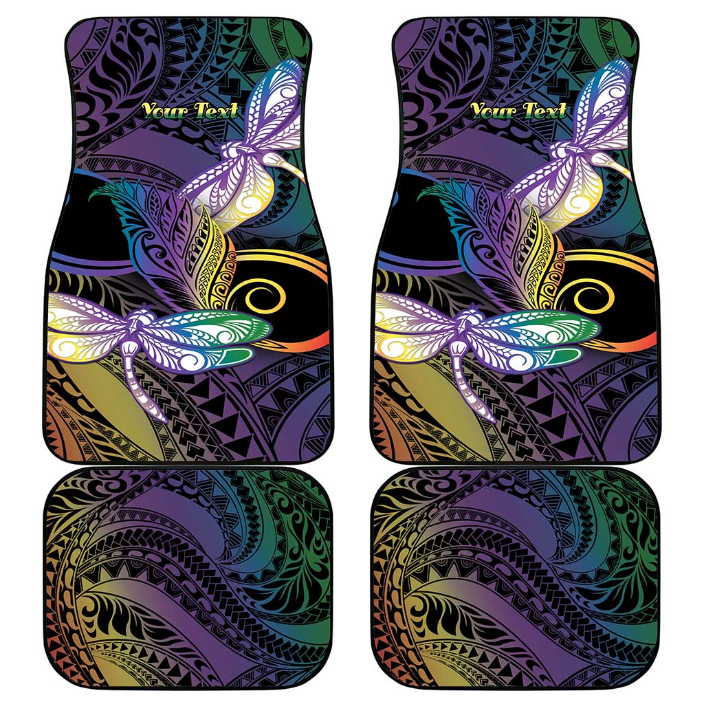 Personalized Polynesian Memorial Car Mats Dragonflies Appear When Angels Are Near