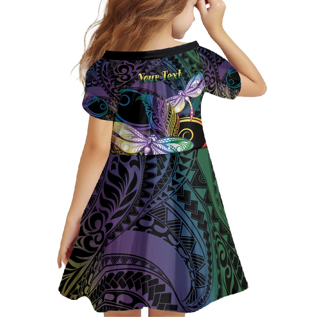 Personalized Polynesian Memorial Family Matching Mermaid Dress and Hawaiian Shirt Dragonflies Appear When Angels Are Near