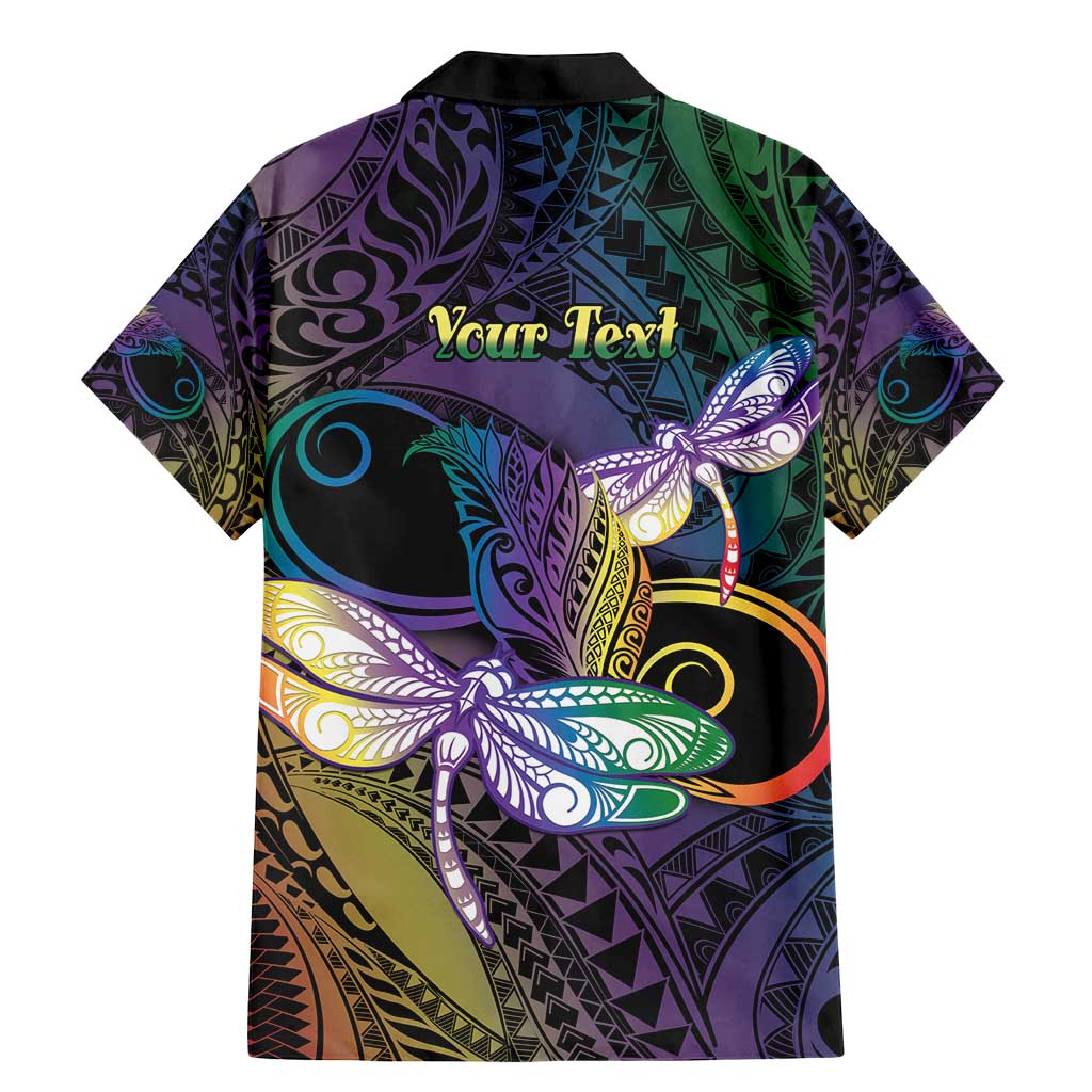 Personalized Polynesian Memorial Family Matching Mermaid Dress and Hawaiian Shirt Dragonflies Appear When Angels Are Near