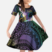 Personalized Polynesian Memorial Family Matching Summer Maxi Dress and Hawaiian Shirt Dragonflies Appear When Angels Are Near LT14 Daughter's Dress Colorful - Polynesian Pride