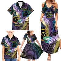 Personalized Polynesian Memorial Family Matching Summer Maxi Dress and Hawaiian Shirt Dragonflies Appear When Angels Are Near LT14 - Polynesian Pride
