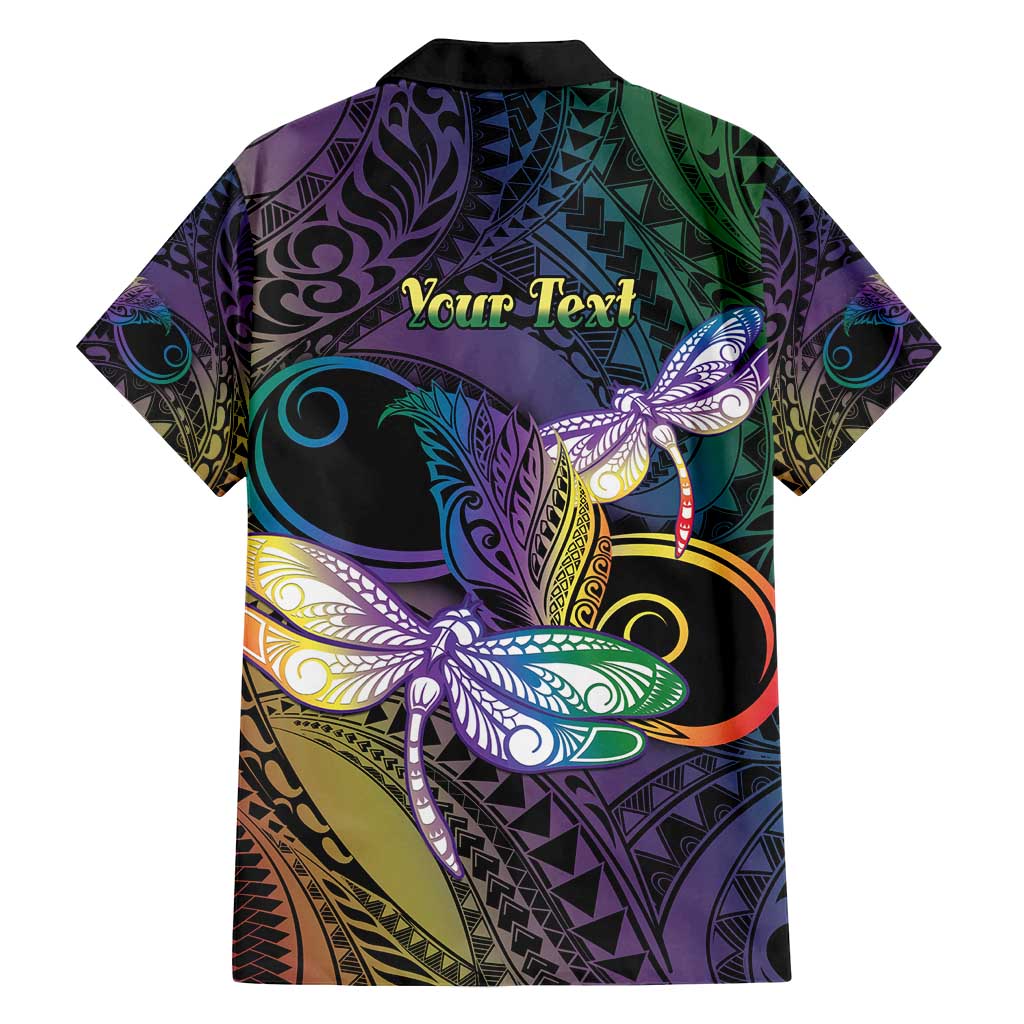 Personalized Polynesian Memorial Family Matching Summer Maxi Dress and Hawaiian Shirt Dragonflies Appear When Angels Are Near LT14 - Polynesian Pride