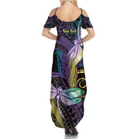 Personalized Polynesian Memorial Family Matching Summer Maxi Dress and Hawaiian Shirt Dragonflies Appear When Angels Are Near LT14 - Polynesian Pride