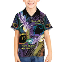 Personalized Polynesian Memorial Family Matching Summer Maxi Dress and Hawaiian Shirt Dragonflies Appear When Angels Are Near LT14 Son's Shirt Colorful - Polynesian Pride