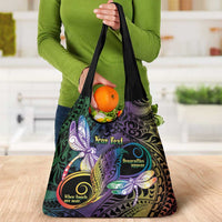 Personalized Polynesian Memorial Grocery Bag Dragonflies Appear When Angels Are Near