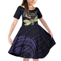 As Long As I Breathe You'll Be Remembered Family Matching Off Shoulder Short Dress and Hawaiian Shirt Dragonflies Memorial - Polynesian Pattern