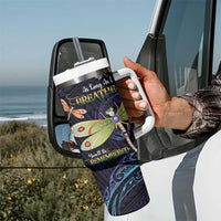 As Long As I Breathe You'll Be Remembered Tumbler With Handle Dragonflies Memorial - Polynesian Pattern