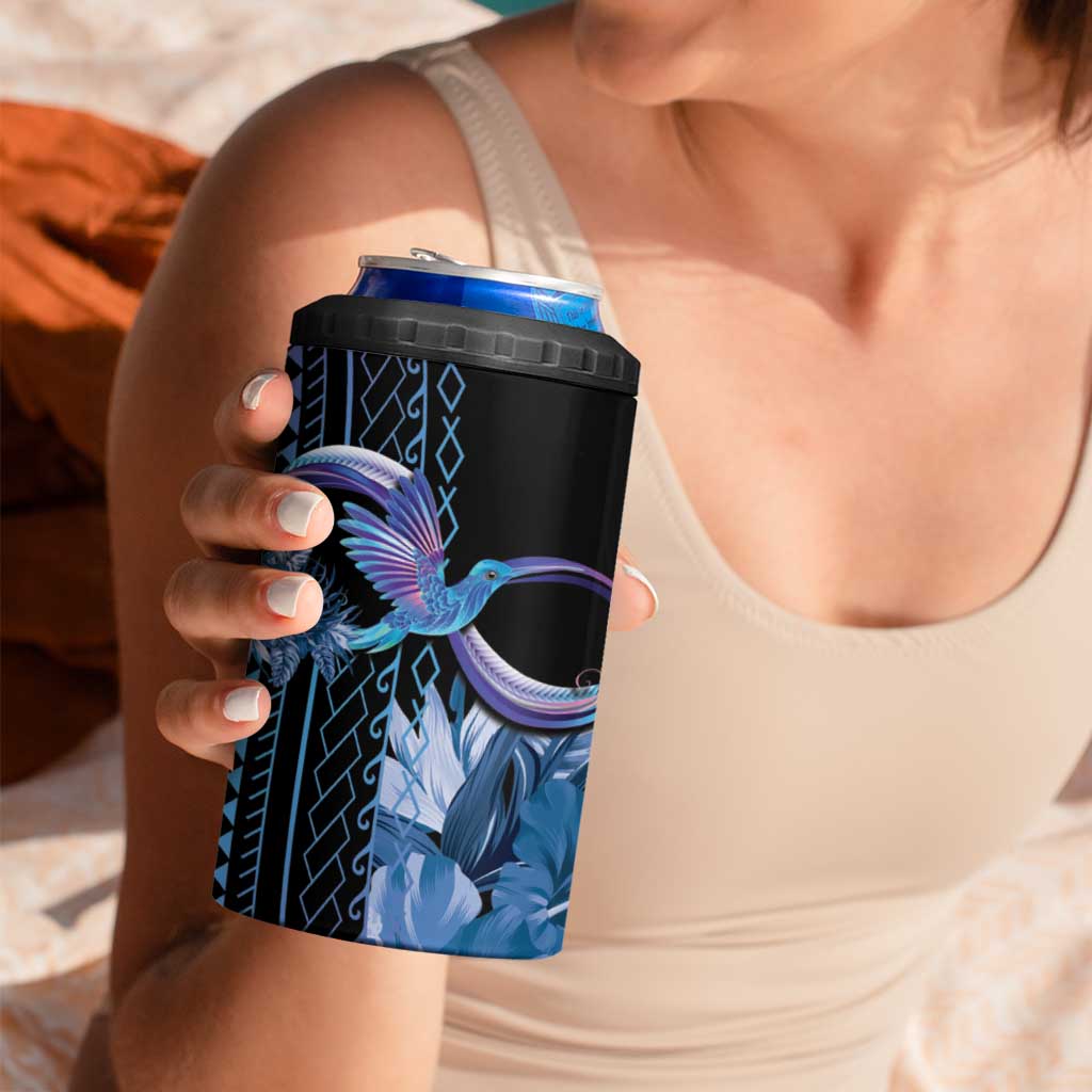 Polynesian Memorial 4 in 1 Can Cooler Tumbler Hummingbirds Appear When Angels Are Near LT14