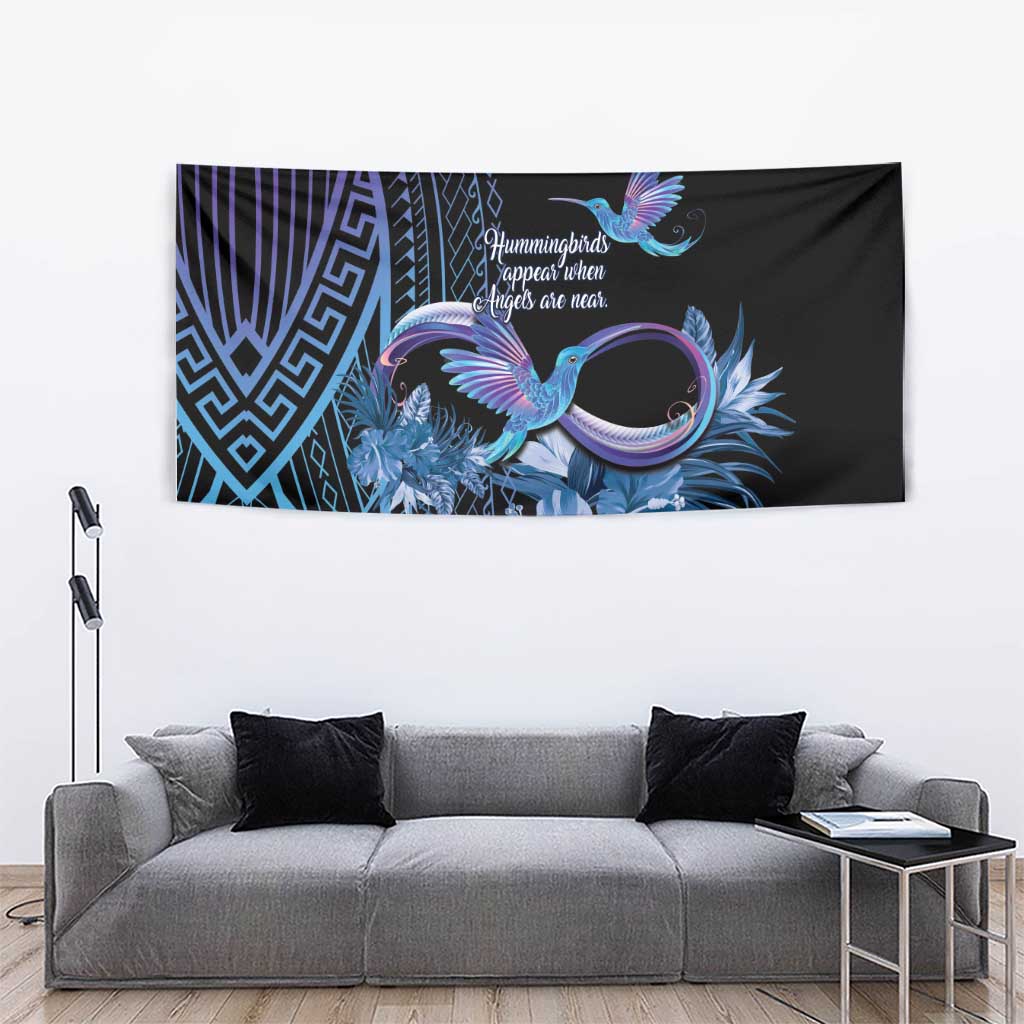 Polynesian Memorial Tapestry Hummingbirds Appear When Angels Are Near LT14