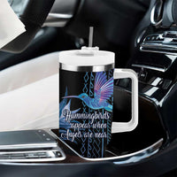 Polynesian Memorial Tumbler With Handle Hummingbirds Appear When Angels Are Near LT14