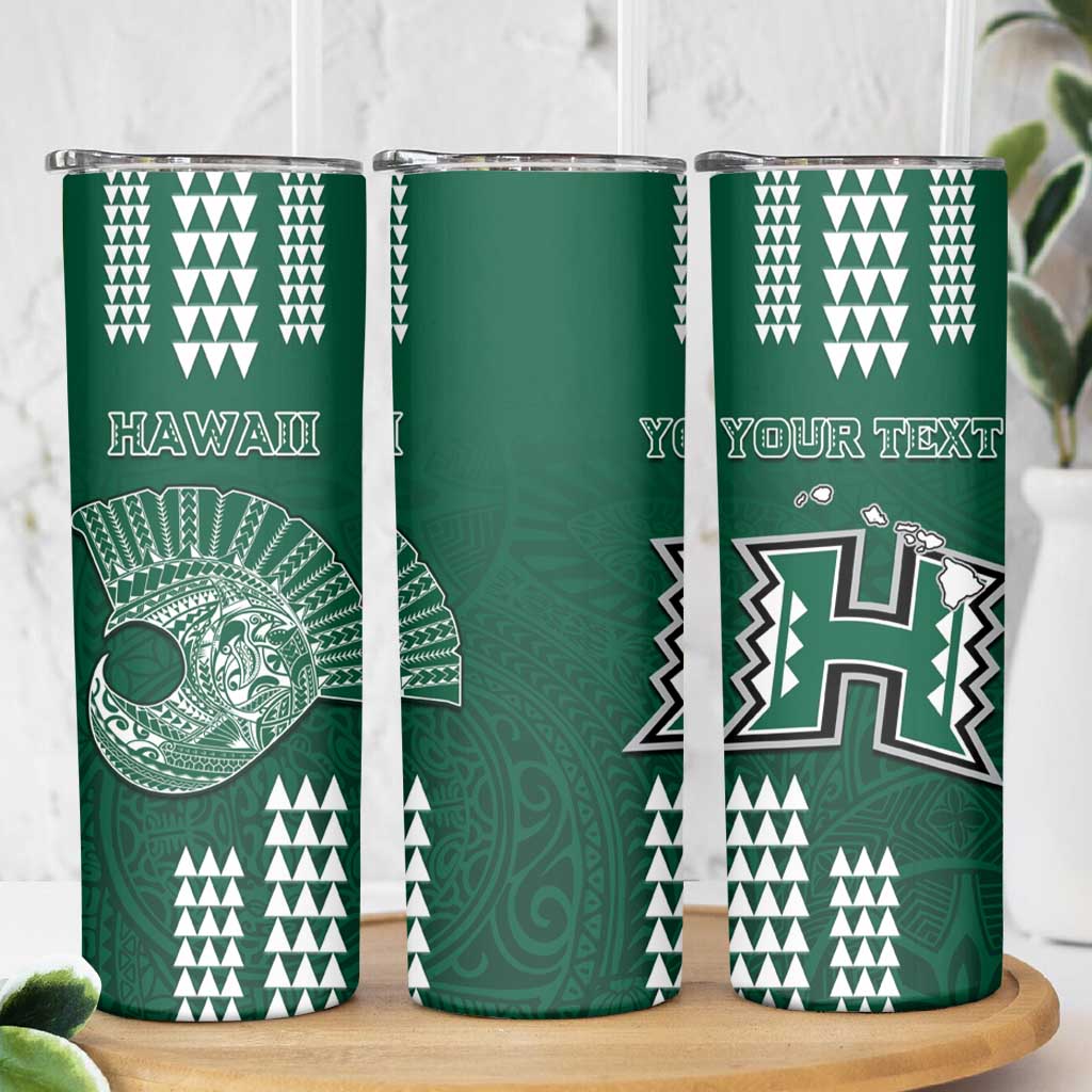 Hawaii Football Skinny Tumbler Kakau Rainbow Warriors Helmet