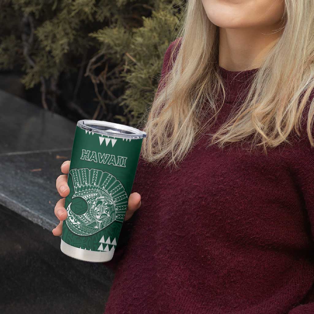 Hawaii Football Tumbler Cup Kakau Rainbow Warriors Helmet