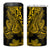 Gold Polynesia Shark Tattoo 4 in 1 Can Cooler Tumbler With Polynesian Plumeria