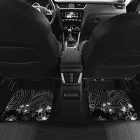Black Polynesia Car Mats Shark Tattoo With Polynesian Plumeria LT14 - Polynesian Pride