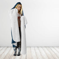 Blue Polynesia Hooded Blanket Plumeria Tropical Leaves With Galaxy Polynesian Art LT14 - Polynesian Pride