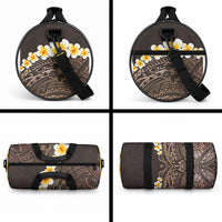 Brown Tropical Plumeria With Galaxy Polynesian Art Duffle Bag LT14 - Polynesian Pride