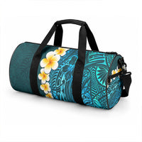Turquoise Tropical Plumeria With Galaxy Polynesian Art Duffle Bag LT14 - Polynesian Pride