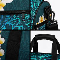 Turquoise Tropical Plumeria With Galaxy Polynesian Art Duffle Bag LT14 - Polynesian Pride