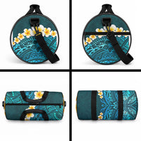 Turquoise Tropical Plumeria With Galaxy Polynesian Art Duffle Bag LT14 - Polynesian Pride