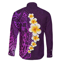 Purple Tropical Plumeria With Galaxy Polynesian Art Family Matching Tank Maxi Dress and Hawaiian Shirt LT14 - Polynesian Pride